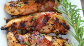Grilled Bacon Wrapped Chicken with Sweet Black Pepper and Rosemary Recipe