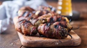 Grilled Beer Cheese Stuffed Bacon Wrapped Jalapeños Recipe