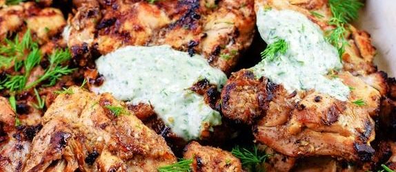 Mediterranean Grilled Chicken with Dill Greek Yogurt Sauce Recipe