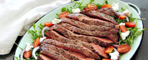 Grilled Steak Salad with Balsamic Cabernet Dressing Recipe