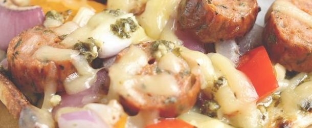 Grilled Sausage and Pepper Pizza Recipe