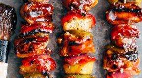 Hawaiian Chicken Bacon Pineapple Kebabs Recipe