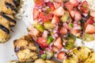 Balsamic & Honey Chicken Skewers {with Strawberry-Kiwi Salsa} Recipe