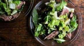 Grilled Steak and Romaine Salad with Coconut Dressing Recipe