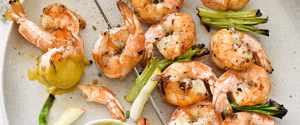 Grilled Shrimp With Sweet or Spicy Mustard Dipping Sauce Recipe